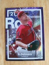 Reid Detmers | 2021 Bowman Platinum Precious Elements Purple /250 #PE-27 Angels.