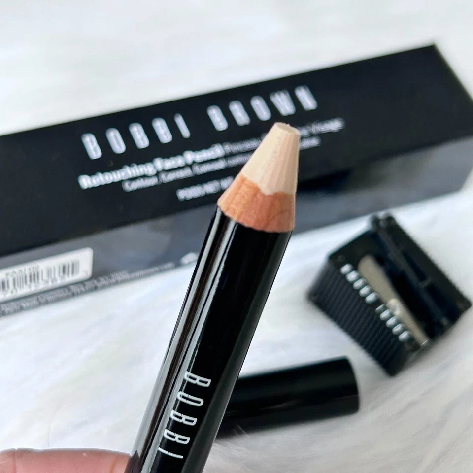 NUEVO Lápiz y sacapuntas corrector facial retocante Bobbi Brown ~ porcelana ~ tamaño completo Foto 3 de 4
