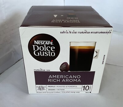 Nescafe Dolce Gusto Americano Rich Aroma New Box 10 Int 16 Portions x 8gram