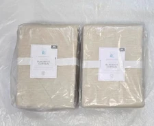 Pottery Barn Kids Evelyn Blackout 2-Curtains 44" x 90" Flax