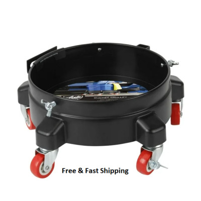 Heavy Duty 5 Gallon Auto Drive durable Bucket Dolly Mop Wash Drum Cart Rolling