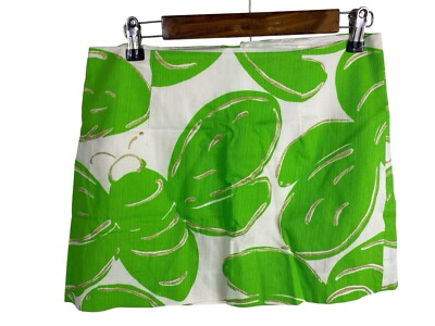 Lilly Pulitzer Skirt Lime Green Mini Tate Resort Stinger Bumble Bee Print Y2K 4