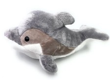 Delfin Delphin Tier Plüschtier Kuscheltier Stoff Tier 33cm Grau
