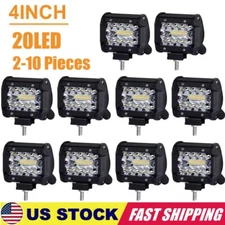 20000LM LED Work Light 4" Bar Spot Pods Fog Lamp Offroad Driving Truck ATV 2-10X