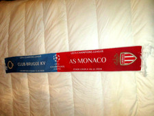 echarpe scarf  AS MONACO CLUB BRUGGE KV BRUGES  2018 Champions league C1
