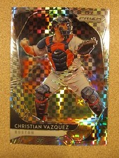2020 PANINI PRIZM POWER PLAID #216 CHRISTIAN VAZQUEZ BOSTON RED SOX 74/75