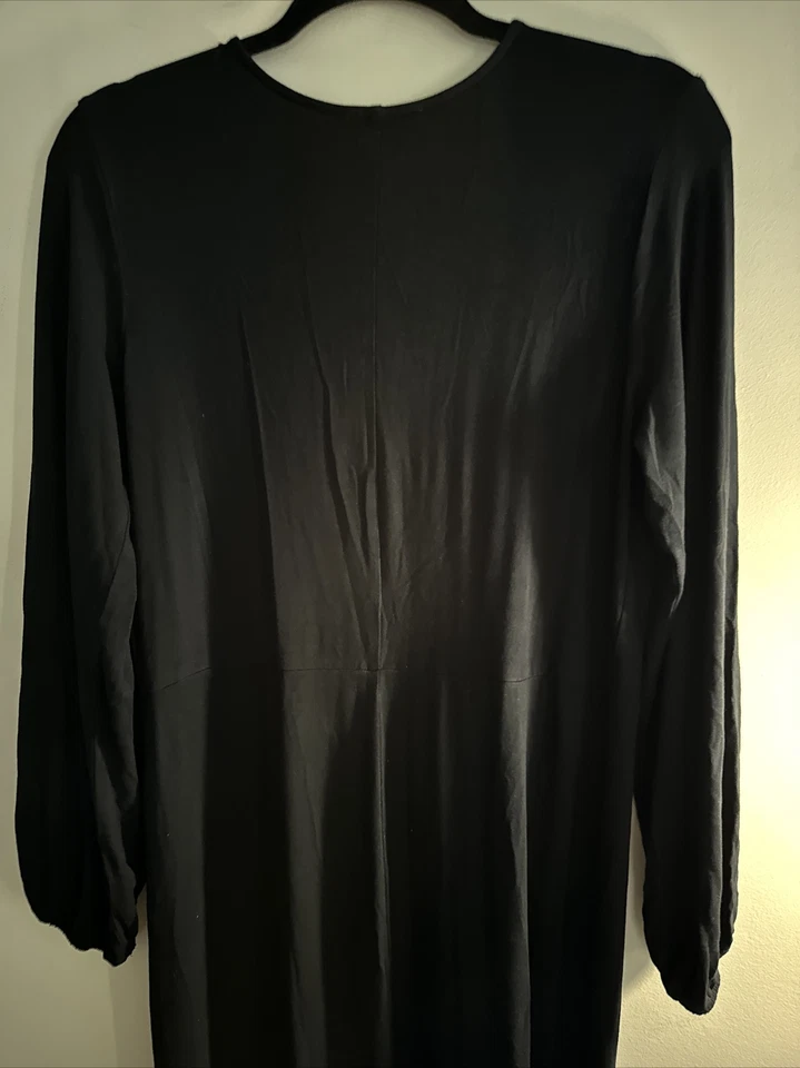 Maxi Vestido Haute Hippie Tribe Negro Maya Manga Larga Frontal Abertura Talla L Nuevo sin Etiquetas Foto 4 de 4