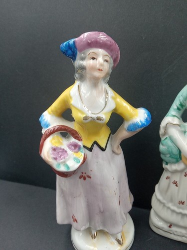 Set of 3 Vintage Porcelain Victorian Lady Figurine's Colorful Made In Japan 5" - Picture 5 of 14