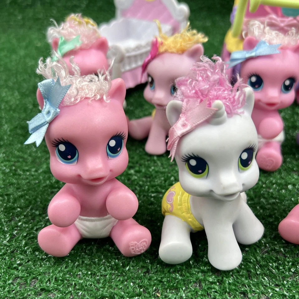 MLP G3.5 2008 My Little Pony recién nacido Cuties bebés lote de 7 con accesorios Foto 4 de 4