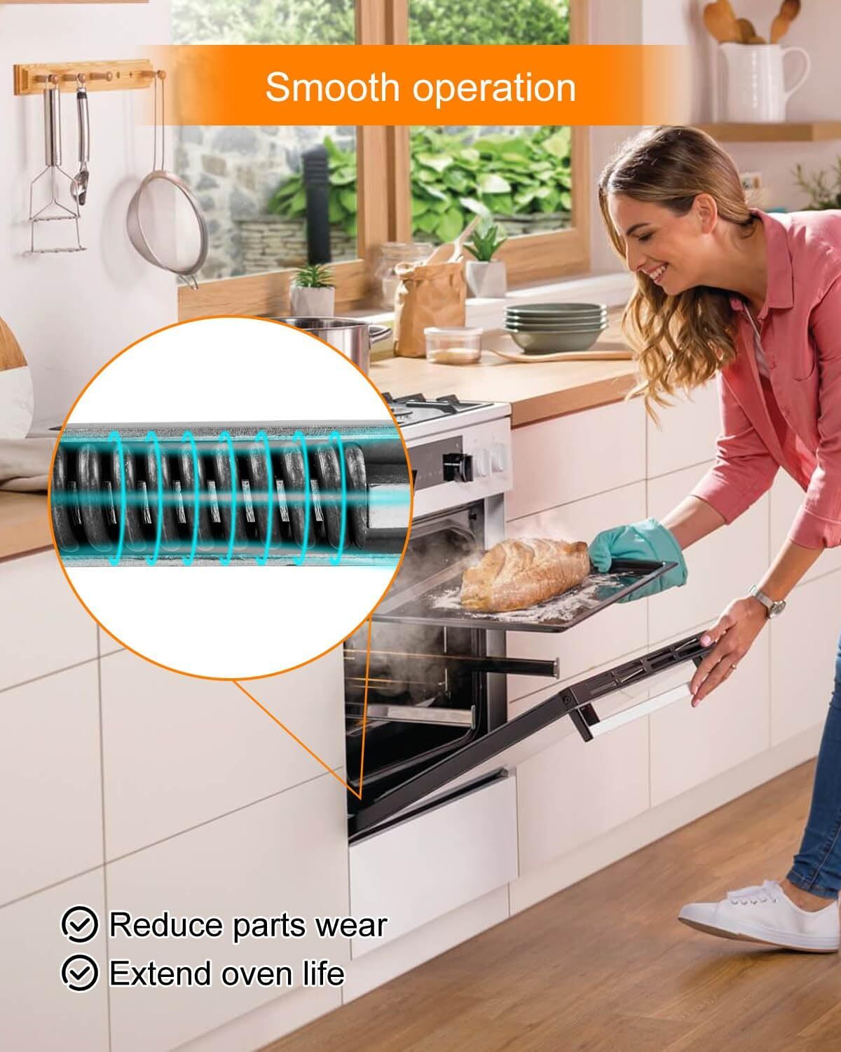 2Pcs Oven Door Hinge Fits Frigidaire/Kenmore 318024747 318024715