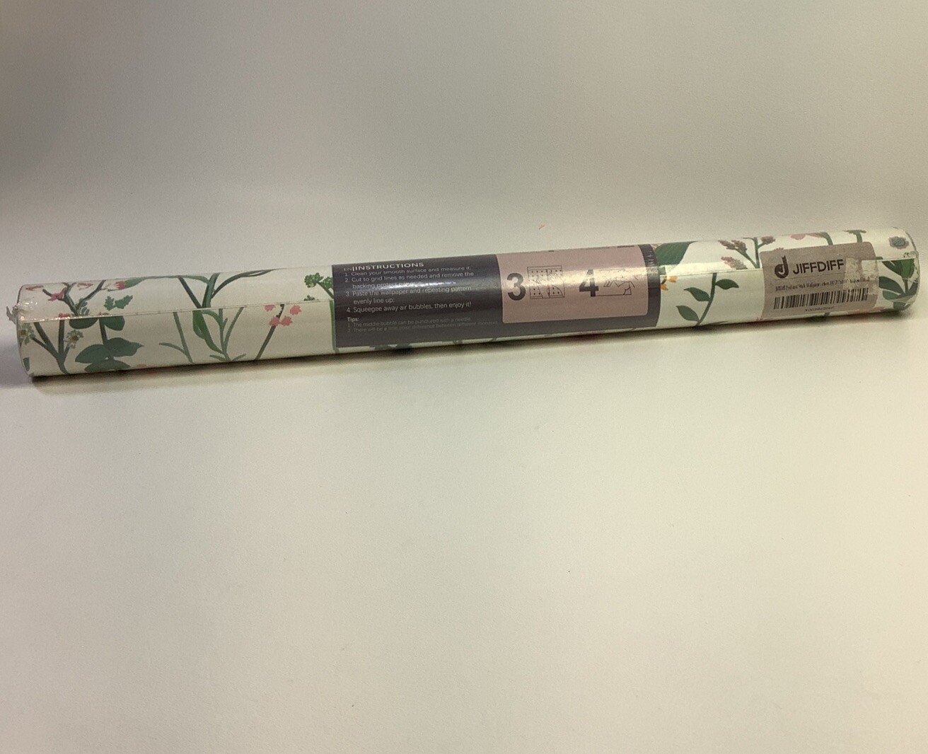 JiffDiff Peel and Stick Floral Wallpaper 17.71” x 118” - Floral Farmhouse Style