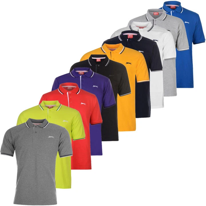 Slazenger Polohemd Tipped Polo Shirt Poloshirt Hemd S M L XL 2XL 3XL 4XL neu - Bild 1 von 1