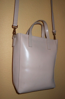 Au Printemps Paris medium Ivory Crossbody Bag with zipper closure