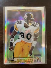 2001 Topps Chrome #182 Plaxico Burress NY Giants Steelers Refractor /999 Nice