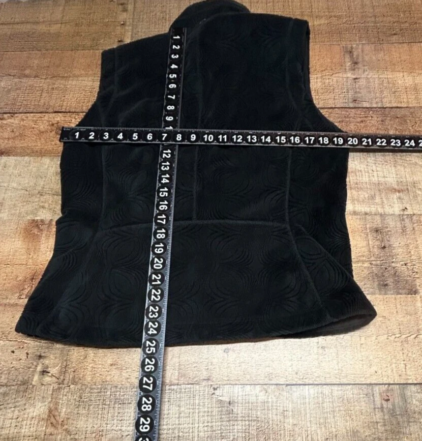 Chaleco Mountain Hardwear Mujer Mediano Negro Floral Cremallera Completa Esculpido Bolsillos con Cremallera Foto 2 de 4