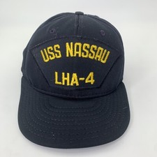 Vintage USS NASSAU LHA-4 Army cap hat MADE IN USA