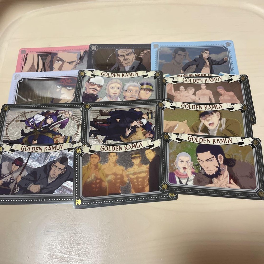 Golden Kamuy Collectible Metallic Cards Set of 12 - Trading Cards