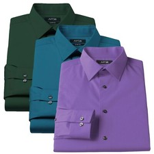 New Apt 9 Men's Slim-Fit Wrinkle-Free Stretch Spread-Collar Dress Shirt