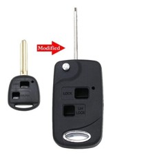 guscio cover modifica lama scatto telecomando 2 tasti compatibile toyota yaris