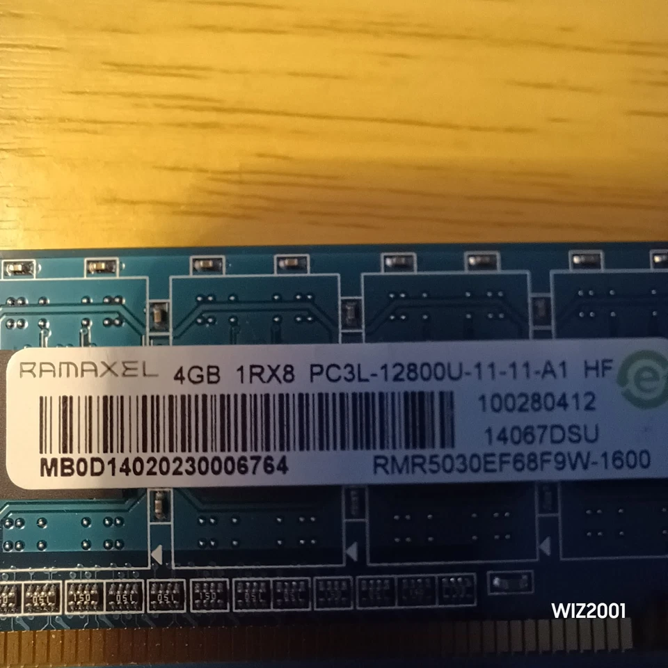 Lot Ramaxel & Crucial 16GB 4x4GB PC3-12800u DDR3 Mixed Ram - Image 4 of 4