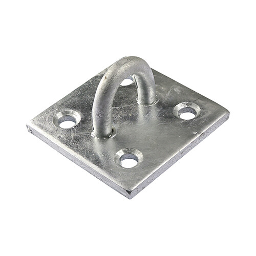 Timco Staple on Plate Anchor Point Chain Rope Wire Hot Dipped Galvanised 2""
