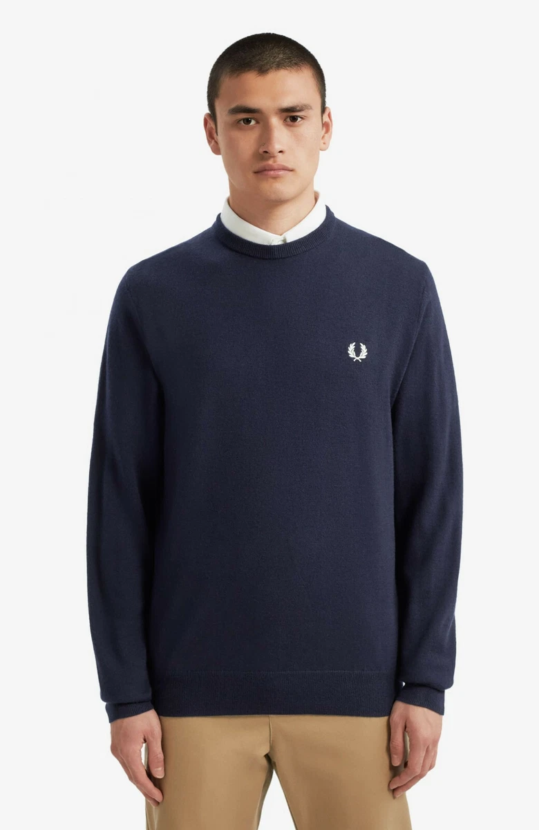 Fred perry merino crew outlet neck jumper