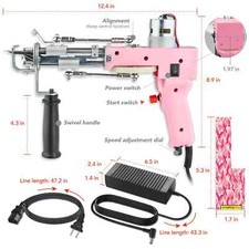 Tufting Gun 2 in 1 Cut Pile  Loop Pile. pink open box looks new