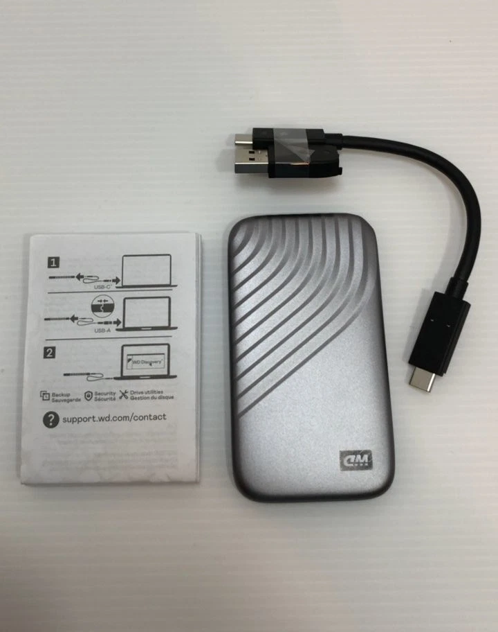 Close to unused Western Digital Portable SSD My Passport SSD 2TB