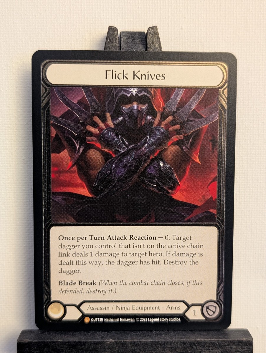 Flesh and Blood TCG Flick Knives Outsiders OUT139 Cold Foil Flesh and Blood TCG Flick Knives Outsiders OUT139 Cold Foil