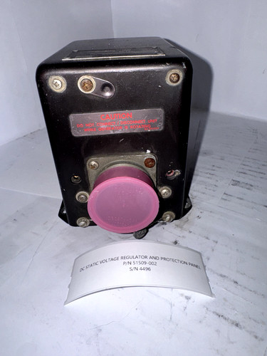 DC STATIC VOLTAGE REGULATOR AND PROTECTION PANEL P/N 51509-002 S/N 4496