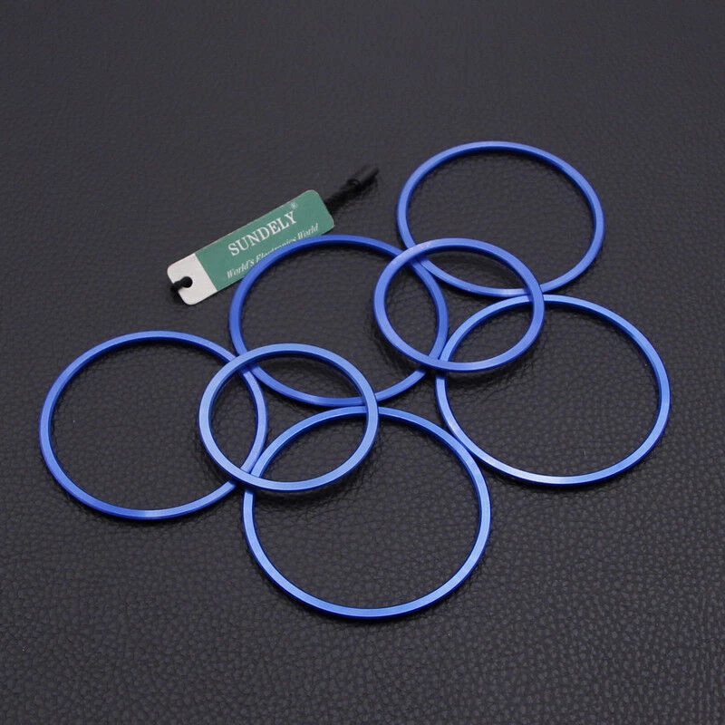 Hot 7 Pieces Air Vent Outlet Ring Trim for Mercedes Benz C Class W205 14-17 Blue - image 4 of 4