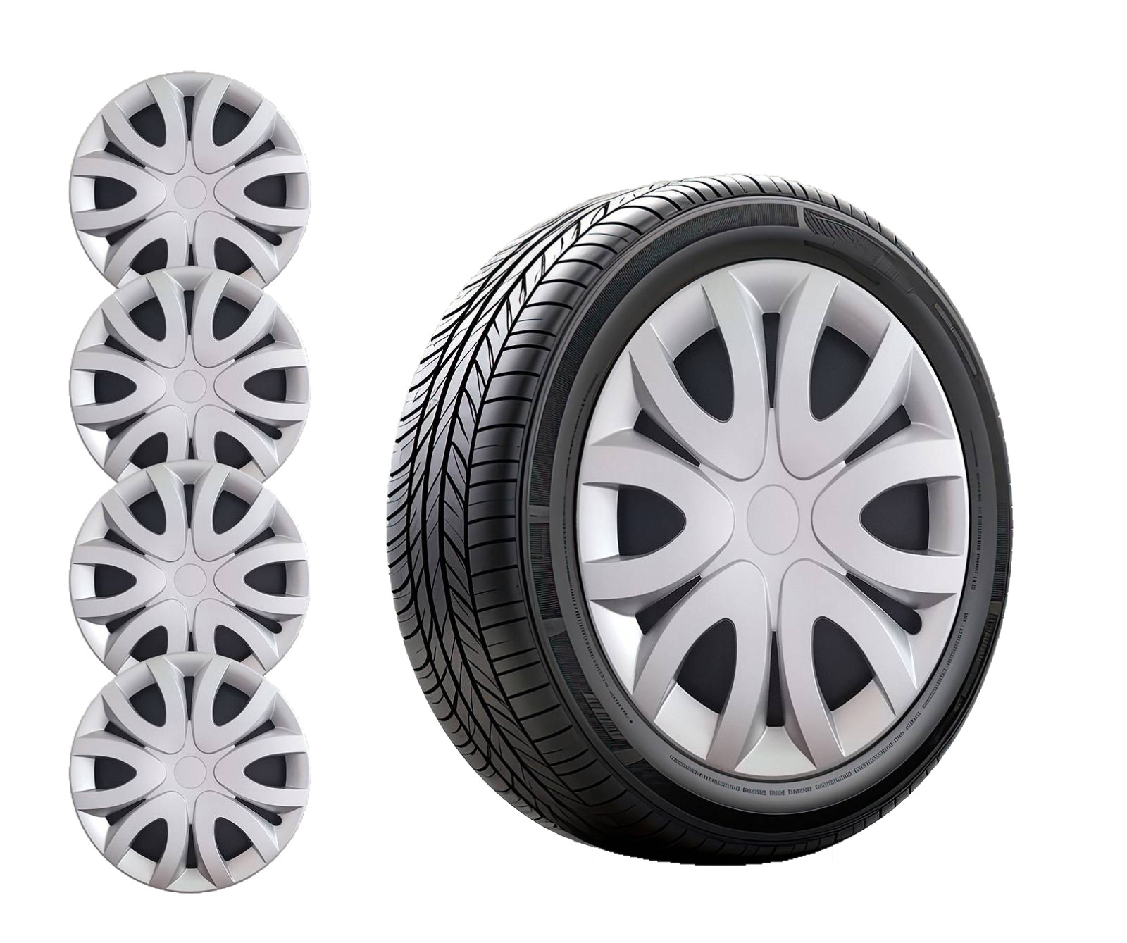 14"" Wheel Trims for Fiat 500,Punto,Panda - Set of 4x14 inch Hubcaps