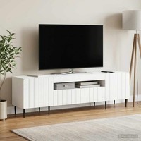 Led-Tv-Schrank Zwolle 153 X 35 X 43 Cm Weiß Holzwerkstoff