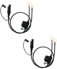Bates- SAE Battery Connector, 2 FT, 2 Pack, to O Ring 2 2 18AWG
