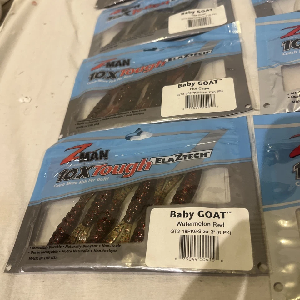 "Lote de 10 paquetes de 6 paquetes Z MAN Baby Goat 10 colores 3"" cada uno" Foto 2 de 4