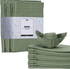 JEMIDI Premium Stoffservietten Grün 12er Set...