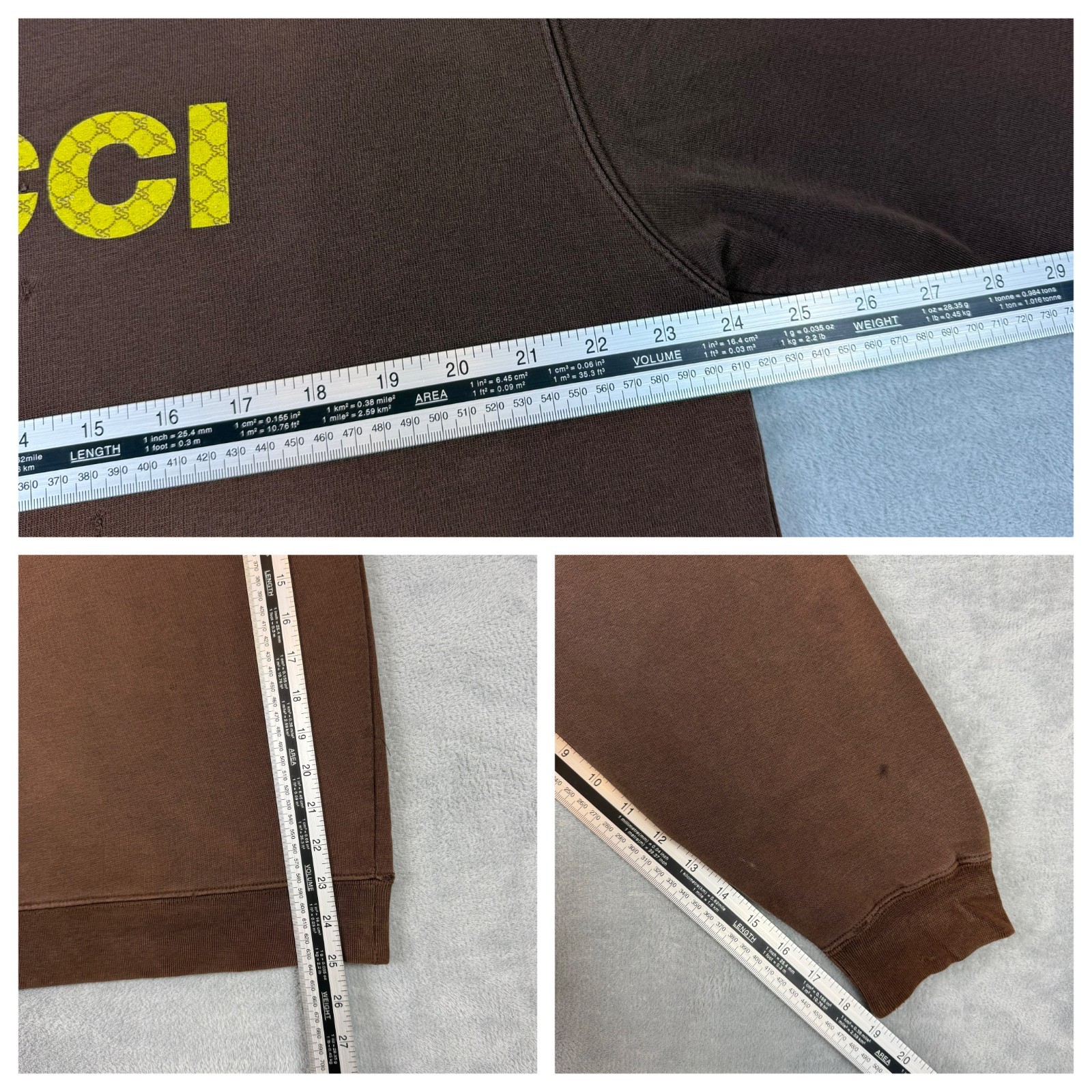 Vintage Stussy 1990's Rare 'Stucci' Brown Heavyweight Size Medium Sweatshirt