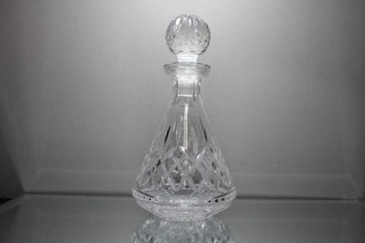 One (1) Vintage Signed Waterford Crystal Lismore Decanter Roly Poly & Stopper