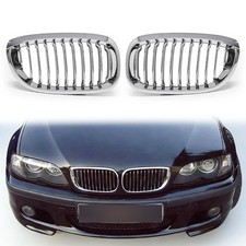 Nieren Grill Kühlergrill Frontgrill Einzelsteg Chrom Für BMW 3er E46 2002-2005