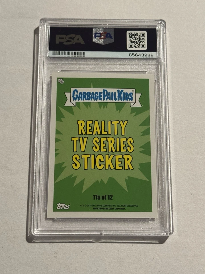 Penn & Teller SIGNED AUTO GPK Painful Penn Spoof 2016 Garbage Pail Kids Card PSA - Image 2 of 2