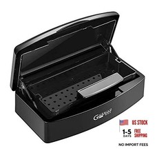 Nail Tool Sterilizer Box Plastic 8.88x4.88x2.78 Inch Pack of 1 Black