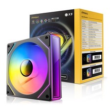 120mm Antec Vision 120R ARGB Triple Fan Pack, Black, 9 Blade, 800-1800rpm, 44.5F
