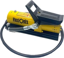 Air Hydraulic Pump10000 PSI 1.7LReservoir Foot Pump  Air Line Lubricator Yellow