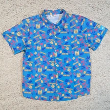 Sugar Land Space Cowboys Shirt Mens XL Hawaiian Flamingo Button Up MiLB SGA AOP