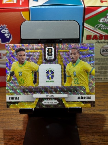 2026 Panini Prizm FIFA World Cup Estevao Joao Pedro Connections Silver Wave #15