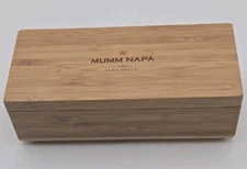 Mumm Napa Valley Hard Cheese/Nutmeg Grater/Zester.  Bamboo Box With Lid. 