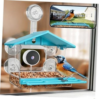 2026 Upgraded Window Bird Feeder with Camera, 2K UHD Window Bird Feeders for