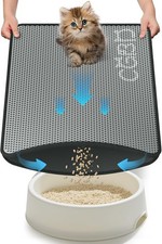 Double Layer Cat Litter Mat Trapping Honeycomb Soft UrineProof GRAY 30"x24" 14z