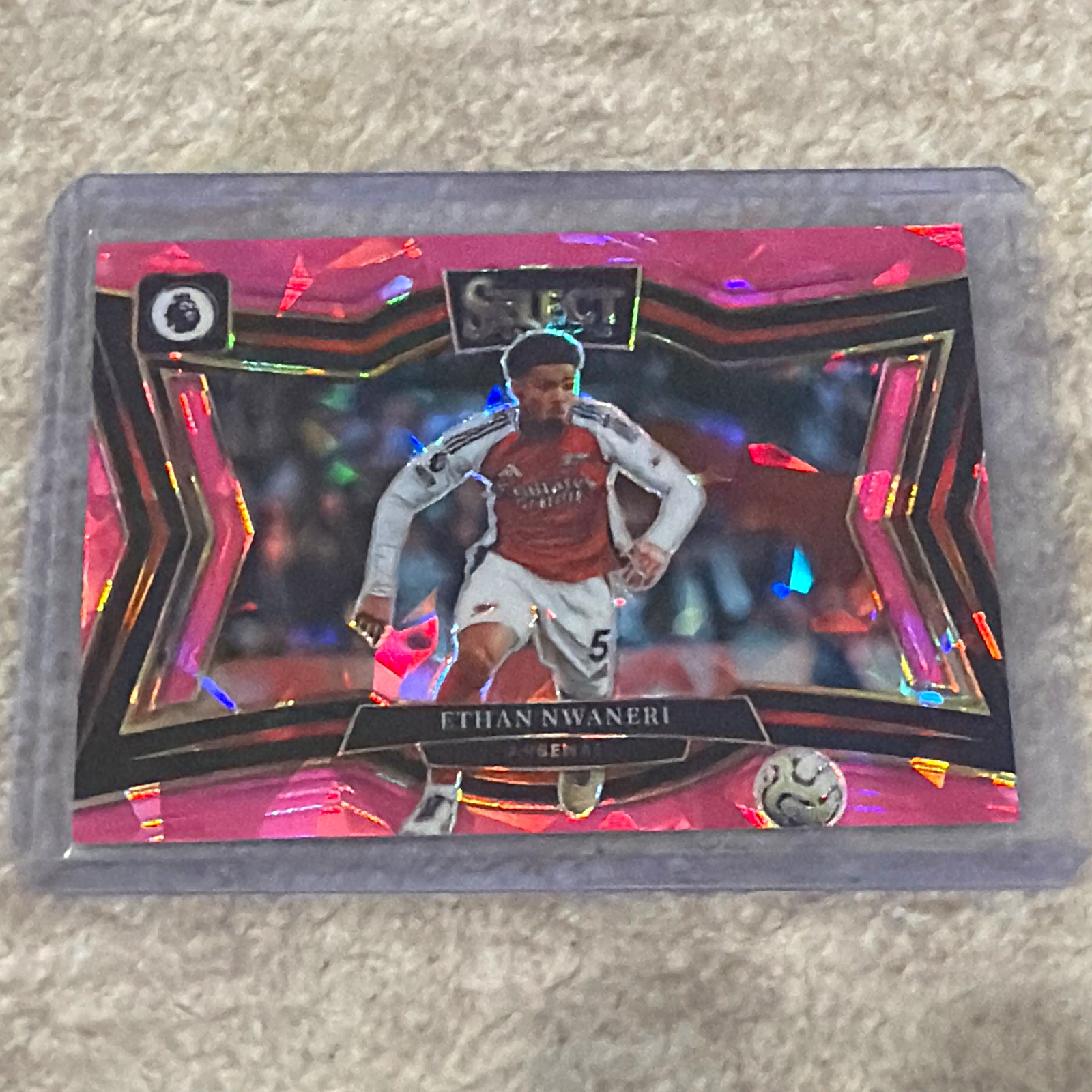 Panini 2024-25 Select Ethan Nwaneri Arsenal Field Level Pink Ice Prizm #240