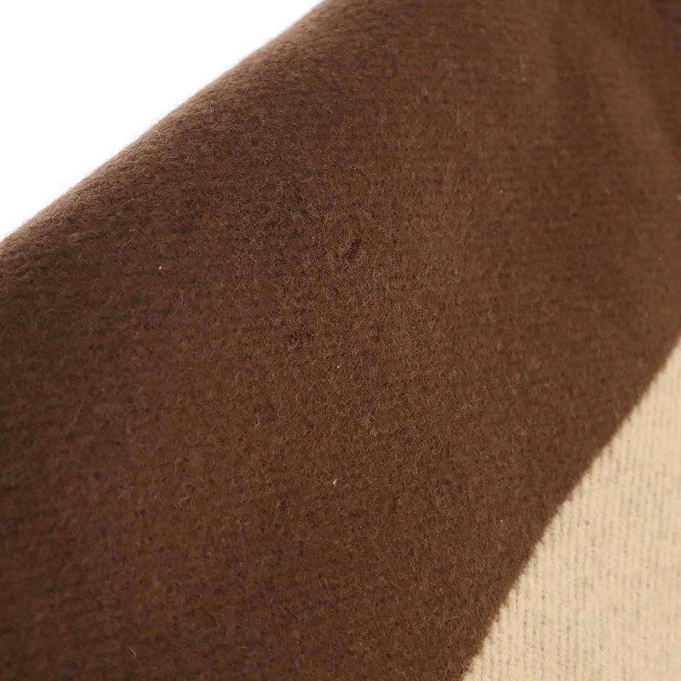 Manta Hermès Avalon Mezcla Cachemira a Cuadros en Marrón y Beige Foto 3 de 4